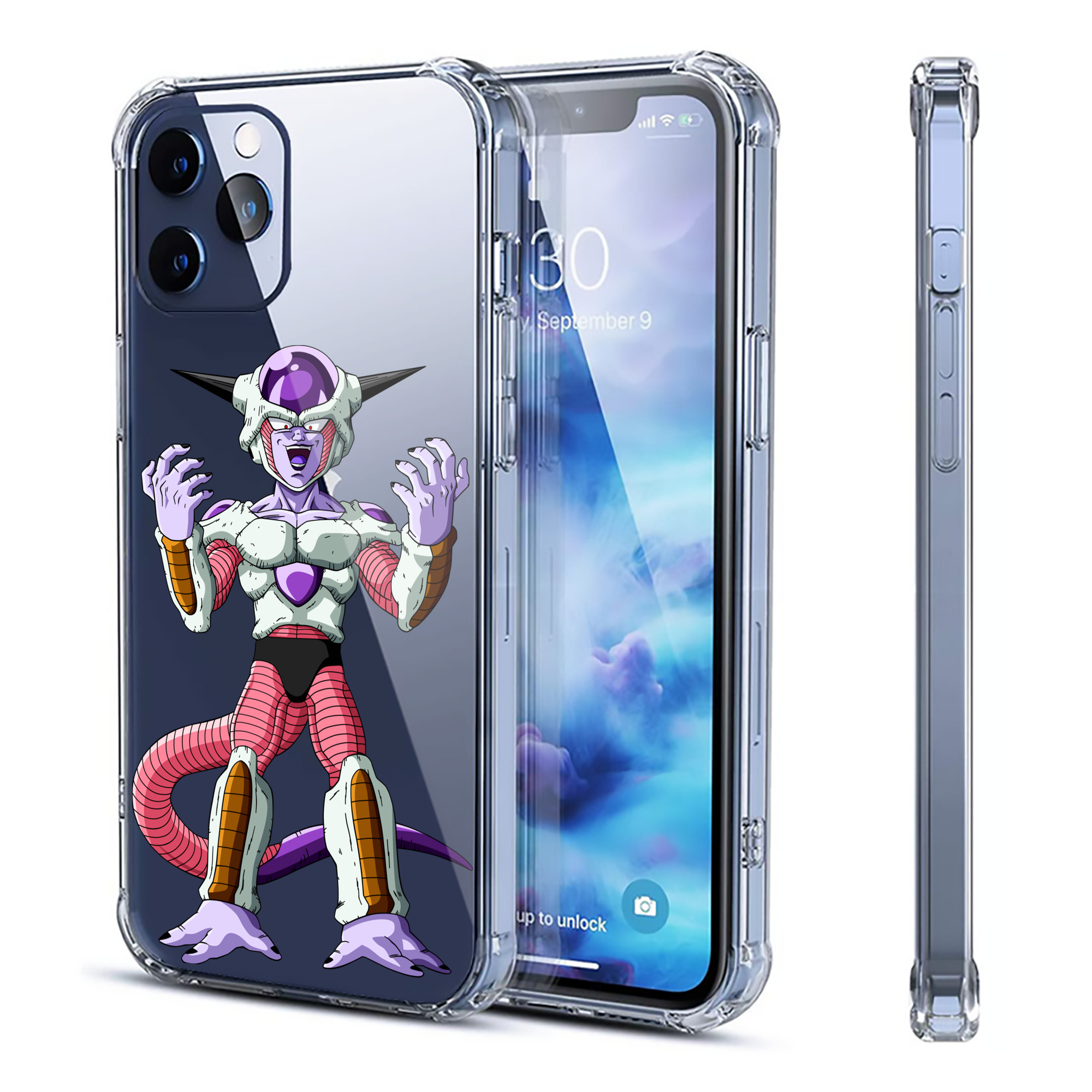 （画像用） ドラゴンボール フリーザ DRAGON BALL Frieza 【iPhone 12シリーズ対応】透明スマホケース（クリアソフトケース）